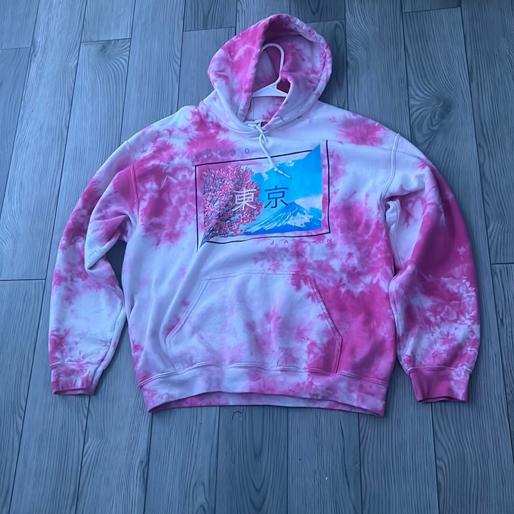 TOKYO CHERRY BLOSSOM TIE DYE HOODIE